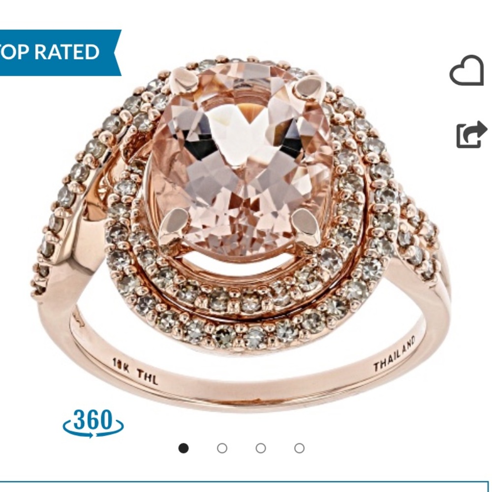 Morganite Ring 10kt Rose Gold